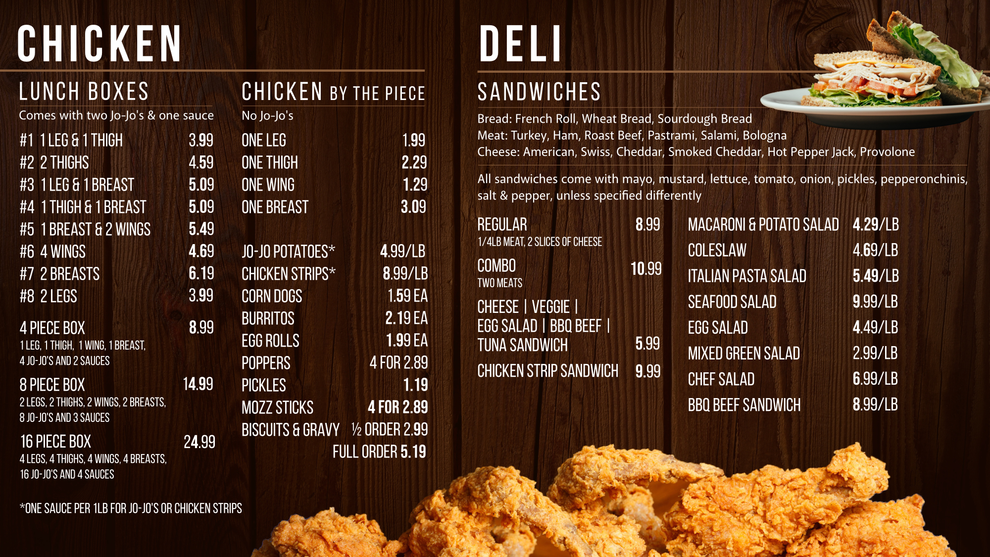 Deli Menu